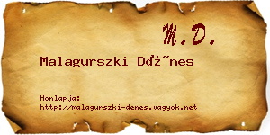 Malagurszki Dénes névjegykártya